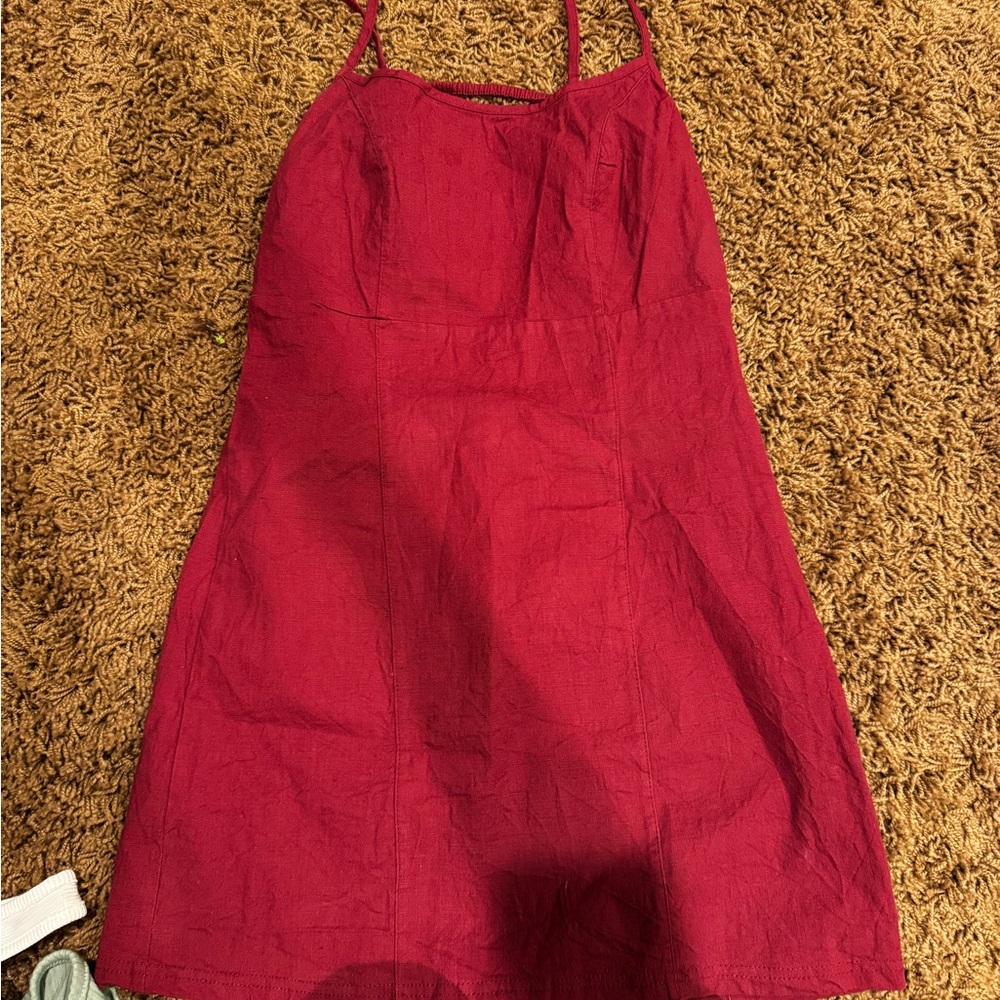 La Hearts Red Spaghetti Strap Sundress